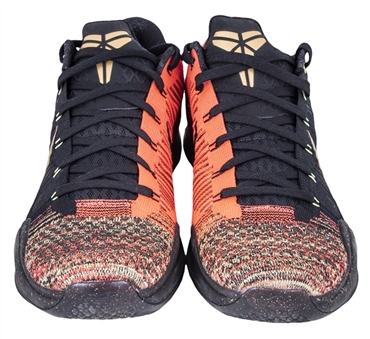 2015-16 Kobe Bryant Game Issued & Dual Signed Nike Zoom Kobe X Elite Xmas Shoes (DC Sports & JSA)